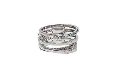 14K White Gold 0.43cttw Diamond Ring, size 7
