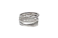 14K White Gold 0.43cttw Diamond Ring, size 7