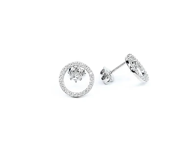 Sterling Silver Cubic Zirconia Stud Earrings
