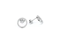 Sterling Silver Cubic Zirconia Stud Earrings