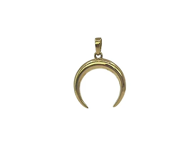 10K Yellow Gold Moon Charm - 20mm x 16mm