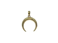 10K Yellow Gold Moon Charm - 20mm x 16mm