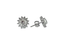 14K White Gold 2.63cttw Diamond Stud Earrings