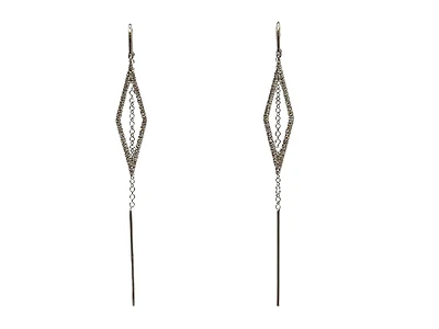 14K White Gold Diamond Dangle Earring 0.26cttw