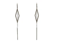 14K White Gold Diamond Dangle Earring 0.26cttw