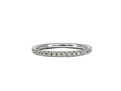 Platinum 0.25cttw Diamond Wedding Band, size 7