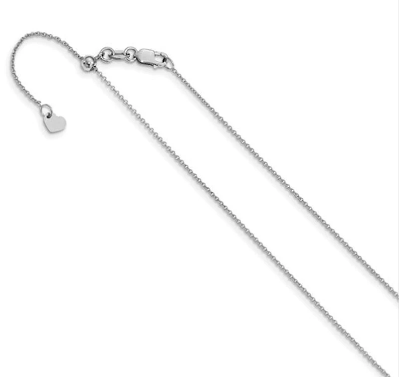 Adjustable 14K Gold Round Cable Chain 16