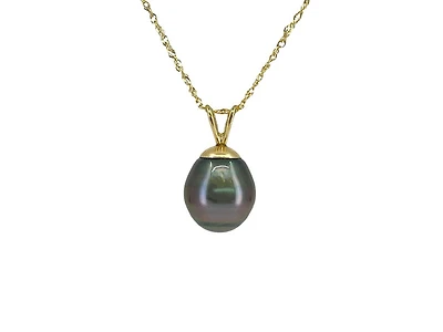 10/14K Yellow Gold Tahitian Pearl Pendant