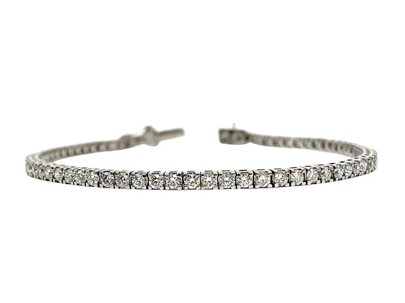 14K White Gold 4.00cttw Lab Grown Diamond Tennis Bracelet - 7.75 Inches