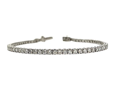 14K White Gold 4.00cttw Lab Grown Diamond Tennis Bracelet - 7.75 Inches