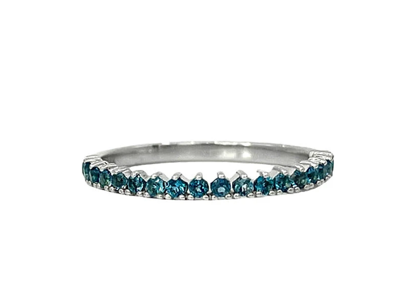 14K White Gold London Blue Topaz Ring