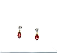 Garnet & Diamond Earrings