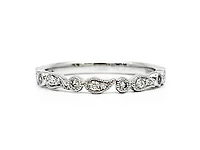 14K White Gold 0.13cttw Diamond Ring - Size 6.5
