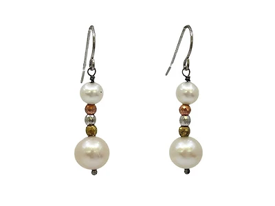 Sterling Silver Freshwater Pearl Dangle / Drop Earrings