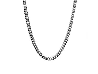 925 Sterling Silver 4.8mm Rhodium Plated Miami Cuban Chain - 22 Inches