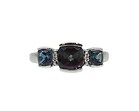 10K White Gold 2.00cttw Created Alexandrite and 0.014cttw Diamond Ring, size 7 - 4.5