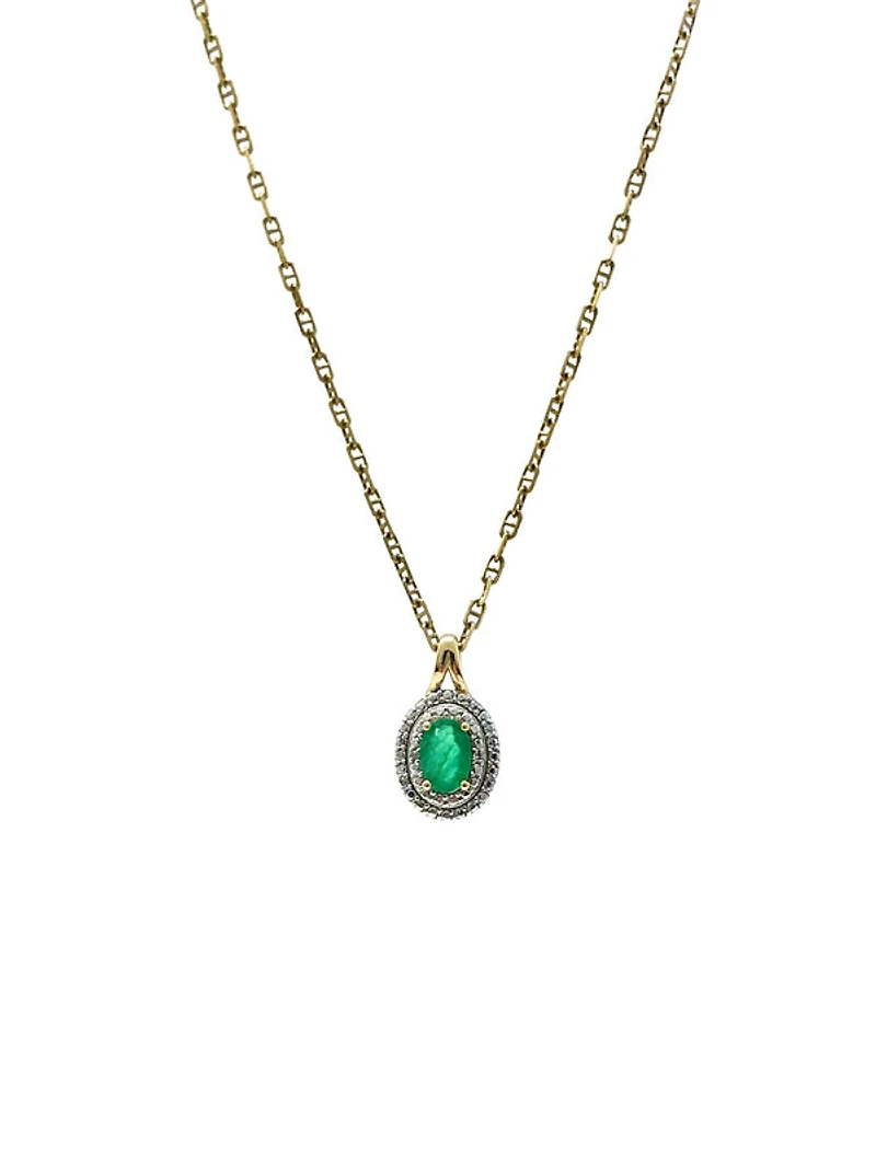 Emerald and Diamond Pendant