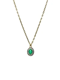 Emerald and Diamond Pendant
