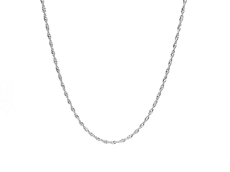 Silver 925 Singapore High Polish 18" Chain