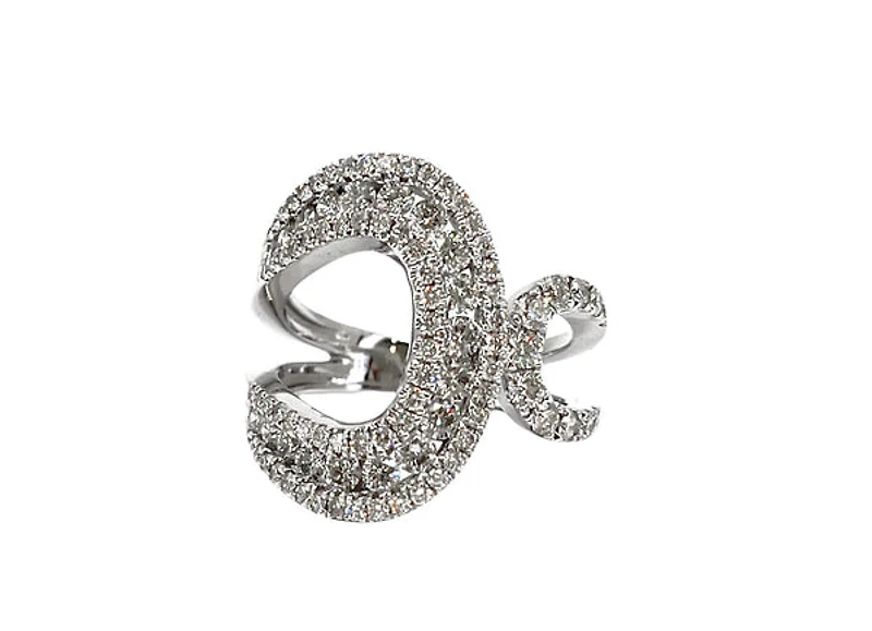 14K White Gold 1.43cttw Diamond Ring- Size 6.5