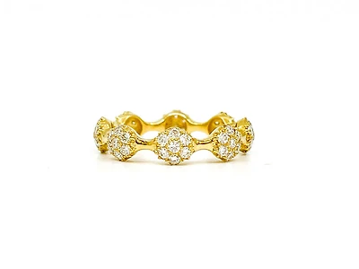 14K Yellow Gold 1.10cttw Diamond Eternity Ring, 6 - / 4.5