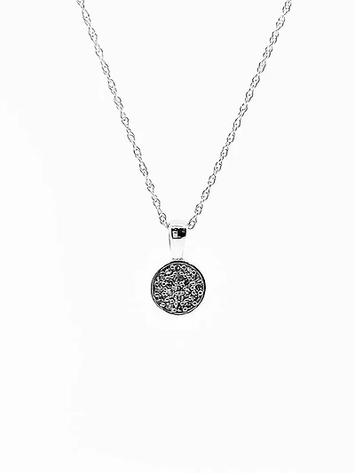 10K White Gold Diamond Pendant