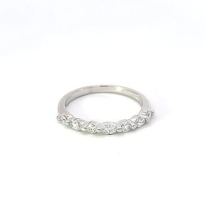 14K White Gold 0.40cttw Diamond Ring - size 6.5