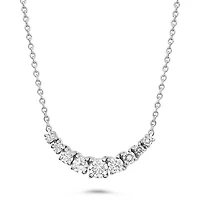 14K White Gold 0.50cttw Diamond Necklace, 18"