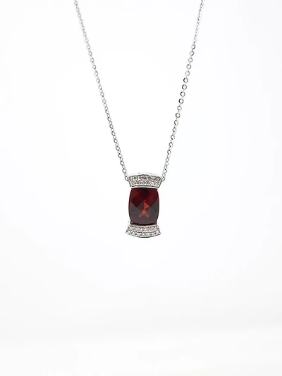 Garnet and Diamond Pendant