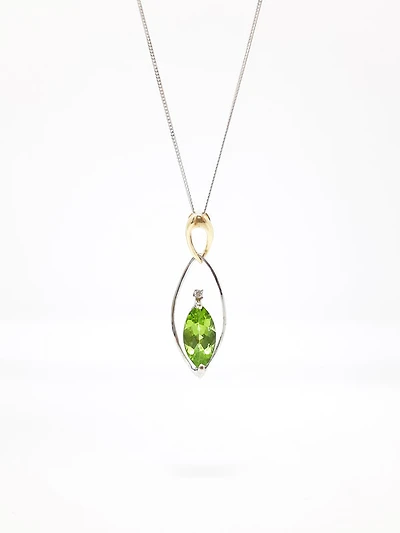 Peridot & Diamond Pendant