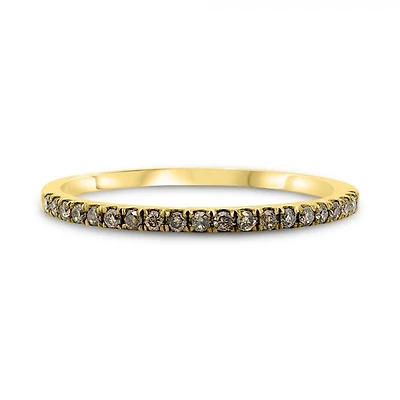 14K White, Yellow or Rose Gold 0.15cttw Champagne Diamond Pave Band - 14K White Gold