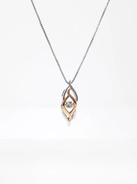 Silver and Rose Gold Canadian Diamond Pendant