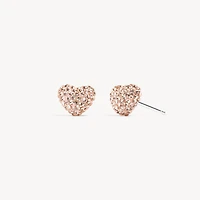 Sparkle Heart Stud Earrings
