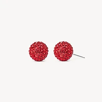 Red Velvet Sparkle Ball™ Stud Earrings