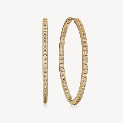 Large Pavé Hoop Earrings