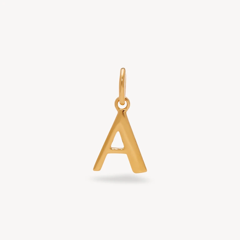 14k Gold Vermeil Letter Charm