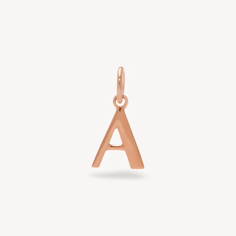 14k Rose Gold Vermeil Letter Charm