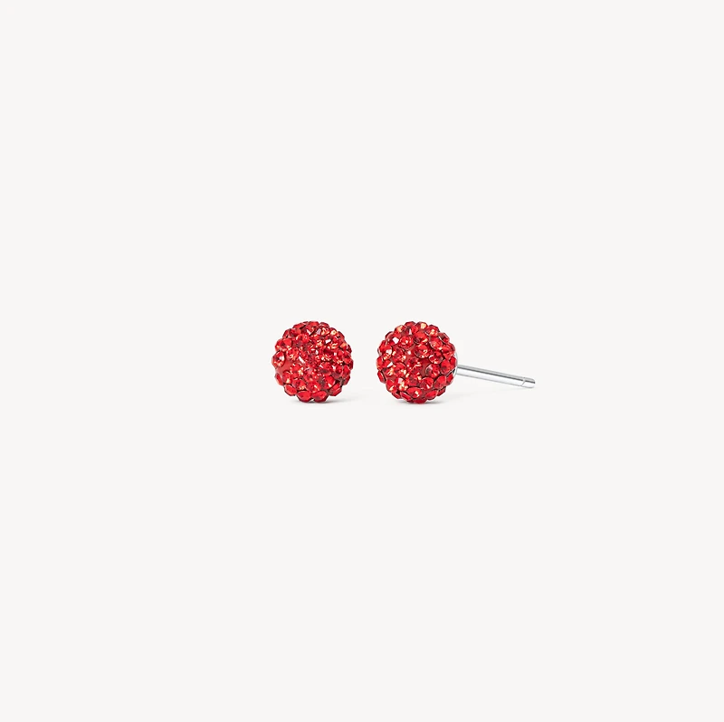 Red Velvet Sparkle Ball™ Stud Earrings