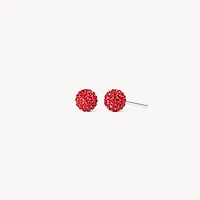 Red Velvet Sparkle Ball™ Stud Earrings