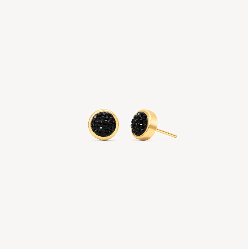 Sparkle Bezel Stud Earrings
