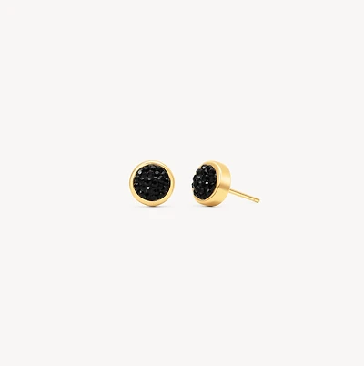 Sparkle Bezel Stud Earrings