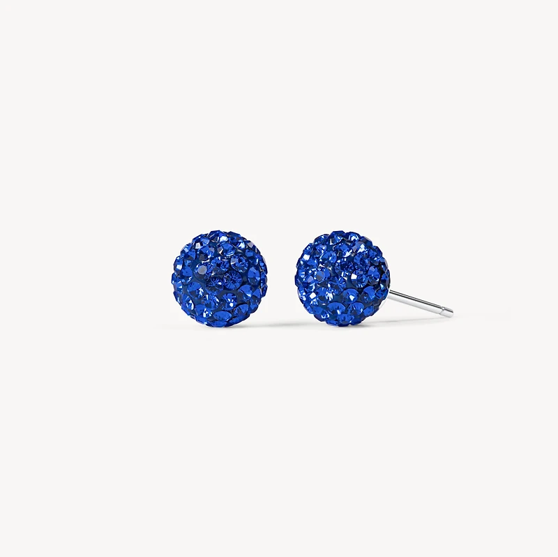 Deep Capri Blue Sparkle Ball™ Stud Earrings