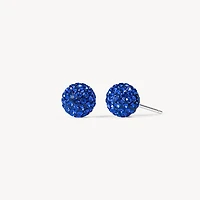 Deep Capri Blue Sparkle Ball™ Stud Earrings