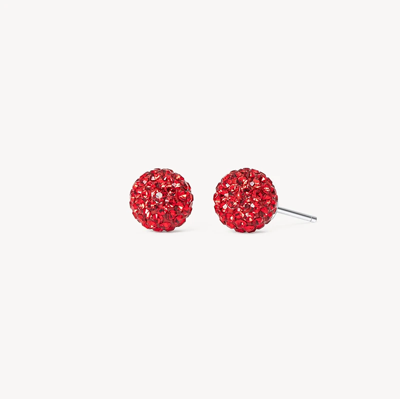 Red Velvet Sparkle Ball™ Stud Earrings