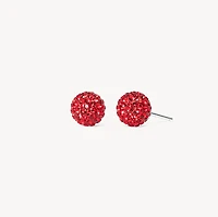 Red Velvet Sparkle Ball™ Stud Earrings