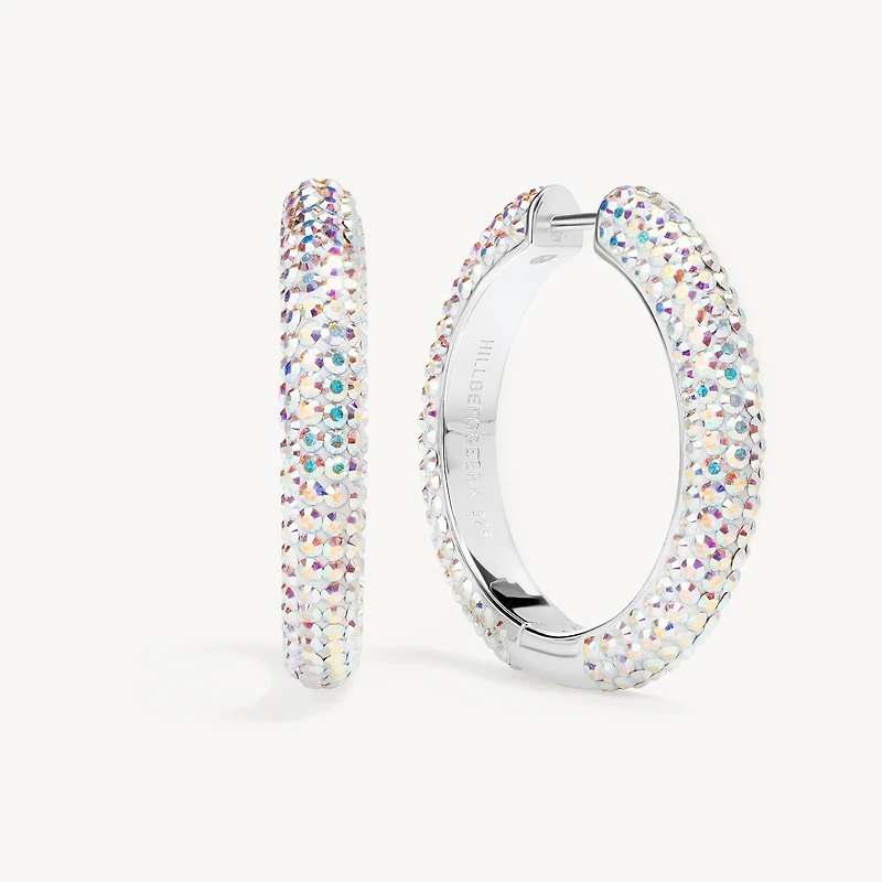 Large Sparkle Hoop Earrings