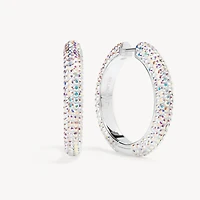 Large Sparkle Hoop Earrings