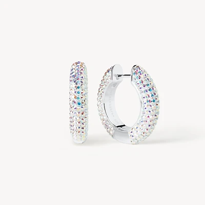 Medium Sparkle Hoop Earrings