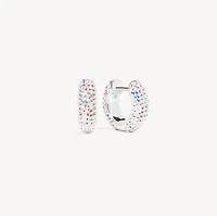 Aurora Borealis Small Sparkle Hoop Earrings