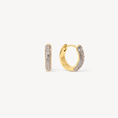 Champagne Always On Sparkle Hoop Earrings